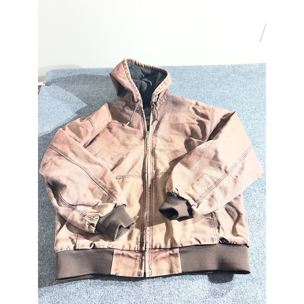 RedHead Mens 1XLT Brown Canvas Hooded Work Jacket Thinsulate Insulated RN74747